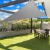 Garden Patio Pool Awning Cover Outdoor Waterproof Sun Shade Sail Canopy Sunshade UV Blocked Beige Fabric Triangle 3.6m/5m   